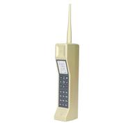 Ornamento vintage in mattoncini per cellulare, oggetto di scena retrò anni ’80 e ’90, replica realistica in plastica di un classico telefono cellulare per la decorazione di casa e (Oro)