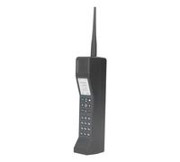 Ornamento vintage in mattoncini per cellulare, oggetto di scena retrò anni ’80 e ’90, replica realistica in plastica di un classico telefono cellulare per la decorazione di casa e (Nera)