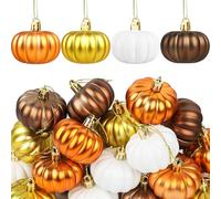 Ornamento Zucca Autunnale, 12 Pendente per Albero con Palline di Zucca, Mini Palline di Zucca Decorazioni per Autunno Raccolto Autunnale Ringraziamento Feste Halloween Decorazioni per La Casa (B)