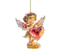 Ornaments Angel Christmas Ornaments - Acrilico Christmas Ornaments | Angel Tree Ornament | Piatto Acrilico Christmas Tree Ornament for Christmas Tree | Christmas Tree Decorations, portachiavi Charm