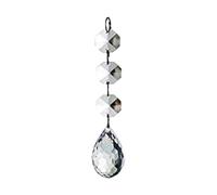Ornaments Christmas Tree Decorations Hanging for Centerpieces Acrylic Chandelier Garland Gem Beads Made Clear Stufa a gas per interni (trasparente, taglia unica)