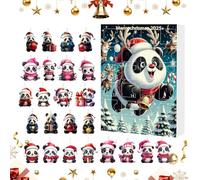 Ornaments Countdown Calendar Christmas, 24-Day Countdown Calendar 2025, Holiday Ornaments 2D Acrylic Panda Pendente, Charm per finestra Car Rearview Mirror Wall Door Christmas Tree Decor