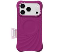 ORNARTO VORTUXE Cover per iPhone 17 Pro Max, [2X Protezione Grado Militare/Texture Ondulata/Compatibile con MagSafe] Morbido Silicone Liquido Custodia 6,9 pollici, Viola
