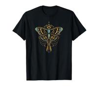 Ornate Boho Butterfly Blue Fantasy Magical Graphic Maglietta