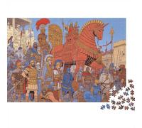 Ornate Mural Jigsaw Puzzles 1000 Pezzis Materialee Riciclabile Trojan Horse Adulti Jigsaws Developing Boy & Girl‘s Intelligence Genitore Figlio Game Attività 38x26cm/1000pcs