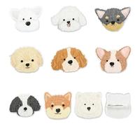 Ornazy 36 spille da bavero a tema animale acrilico stili misti spilla a forma di testa di cane per vestiti decorazione regali per amanti degli animali domestici