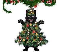 Ornement D’Arbre À Chat En Acrylique - Décorations De Noël Originales, Petits Ornements Suspendus Pour Sapin, Fenêtre, Cheminée | Cadeau Amusant Et Pour Amoureux Des Chats Et Décorations