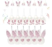 Ornement De Lapin En Peluche De Pâques | Décoration Suspendue Mignonne | 12 Pièces De Lapins En Peluche De Pâques Pour Arbres | Pour La Maison, Le Bureau, Les Festivals, Les Célébrations, Less Fête