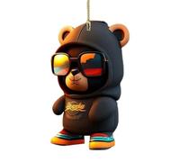 Ornement De Suspension De Voiture Ours - Pendentif Rétroviseur Mignon, Décor Acrylique Suspendu, Accessoire Intérieur Auto Créatif | Décoration Voiture, Cadeau Pour Amis, Couple, Famille