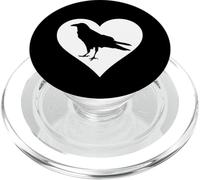 Ornitologia con disegno di uccello con corvo merlo I Love Crows PopSockets PopGrip per MagSafe