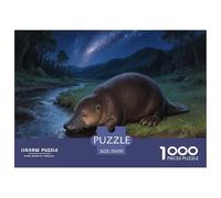 Ornitorinco dal becco d'anatra Puzzle 1000 Pezzi Animale Jigsaw Per Adulti Gioco Education Regalo Per Amore E Amico Per Gioco Familiare Decorazione Interna Unica Stress Relief 70x50cm/1000pcs