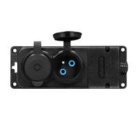 ORNO Multipresa Elettrica 2 Prese Schuko Esterna Impermeabile IP44 230V 16A Resistente Agli Urti, Non Infiammabile (Tipo francese)