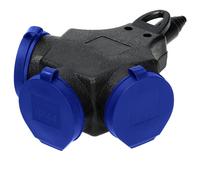 ORNO AE-13209(GS) Presa Esterna Shuko Presa da Officina all'aperto Impermeabile IP443x2P+T Schuko Nero