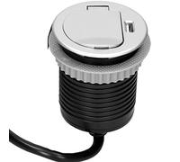 ORNO AE-1373(GS) - Ciabatta elettrica a scomparsa, 1 presa + 1 USB, 3680 W, lunghezza cavo 1,8 m