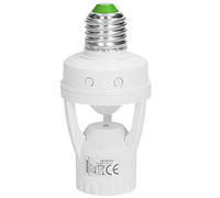 Orno CR-210 portalampada E27 con sensore di movimento a 360° 60W max, campo di rilevamento 6 m, bianco, 17,50 x 3 x 2,50 cm