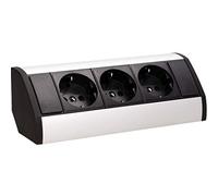 ORNO GM-9001(GS) Presa Angolare 3x Shuko 3680W Montaggio a 45° Su Superficie Per Cucina, Ufficio e Piano Di Lavoro