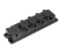 ORNO Multipresa Elettrica 4 Prese Schuko Esterna Impermeabile IP44 230V 16A Resistente Agli Urti, Non Infiammabile