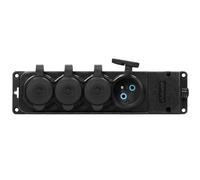 ORNO Multipresa Elettrica 4 Prese Schuko Esterna Impermeabile IP44 230V 16A Resistente Agli Urti, Non Infiammabile (Tipo francese)