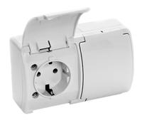 ORNO OE-7106(GS) Doppia Presa Schuko da Muro 2x2P+T IP44