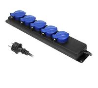 ORNO OR-AE-13193(GS)/5M Presa Elettrica Esterno Presa per Officina Esterna IP44 a 5 Vie Con Cavo da 5m (5m)