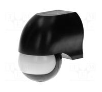 ORNO OR- CR-204 Sensore Movimento Impermeabile all'Esterno con Sensore Crepuscolare IP44 12m 180° 1200W Montaggio a Superficie Impostazione del Tempo (nero)