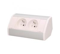 ORNO OR-GM-9005/W-G Presa da mobile 2x2P+T bianco-argento
