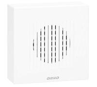 ORNO RINGIL MINI AC Campanello Casa Radio Esterno Impermeabile Gong Meccanico Bicolore 30-80db Bianco 230VAC