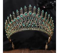 Ornrjfll Miss Universo Tiara Corona di Cristallo Per Le Donne Bellezza Concorso Diadema Abito Da Sposa Accessori Per Capelli Oro EN8