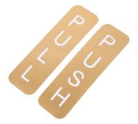 Oro Adesivo Facile Installazione per Porta Push, in PVC Pull | Porte D’ufficio e Vetrate, Semplice da Pulire, Stile Moderno, Finitura Oro, Manutenzione Rapida