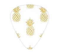 Oro Ananas Sfondo Chitarra Plettri Classici Triangolo Basso Acustico Ed Elettrica Plettri Per Chitarra Per Chitarristi 12 Pezzi