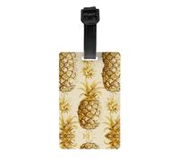 Oro Ananas Sfondo Etichette Bagaglio Etichette Bagaglio Valigia Id Tag Set di Etichette Borsa Tag Etichette Accessori Da Viaggio Regalo