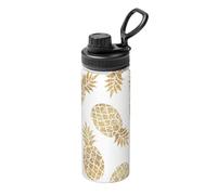 Oro Ananas Sfondo Stampa Stampa 18oz Bollitore Isolato In Acciaio Inox per Sport Fitness Viaggi