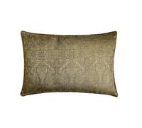 Oro antico Lusso Copricuscino lombare 30 x 60 cm | Contemporaneo Jacquard Fodera per cuscino Damasco | Tessuto testurizzato oro antico Federe per divano, arredamento per la casa - Golden Aura