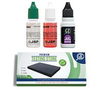 Oro/Argento Test Acido Tester Kit 10k 14k .999 .925 Sterling Test Pietra Rilevare Metalli Preziosi Oro