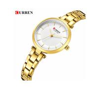 (oro bianco) CURREN Original Orologio da polso per lui e per lei, in acciaio inossidabile, per donna