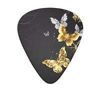 Oro Bianco Farfalle Nero Plettri Chitarra Triangolo Classico Basso Acustico Ed Elettrica Plettri Per Chitarra Per Chitarristi 12 Pezzi