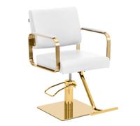 physa Poltrona da parrucchiere con poggiapiedi - 50 - 66 cm - 200 kg - Bianco, oro PHYSA OTLEY WHITE_GOLD