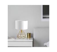 (Oro Bianco UK-Spina) Lampada da notte per camera da letto Decorazione da tavolo Paralumi da comodino