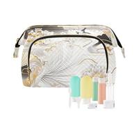 Oro Bianco Vintage Giapponese Gru Grande Capacità Viaggio Cerniera Trucco Periodo Bag per Cosmetici Toiletry monedero pequeno para mujer, Gru giapponese vintage in oro bianco, moderno