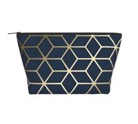 Oro blu navy, Borsa da toilette Borsa per trucco Borsa per cosmetici Borsa da toilette da viaggio portatile