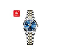 (Oro Blu W) OLEVS Orologio da coppia per lui e per lei, orologio da polso al quarzo da uomo e da donna,