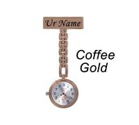 (Oro caffÃ¨) Spilla personalizzata con il tuo nome inciso, spilla con logo personalizzato, spilla da ostetrica,