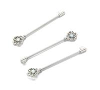 Oro Chiave Dell'orecchio Impalcatura Bar Bilanciere Piercing Cartilagine Orecchino Gioielli per Il Corpo Piercing Industriale Gioielli Etnici Indiani Clever Treatment