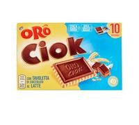 Oro Ciok Biscotto Snack con Tavoletta di Cioccolato Latte 250gr