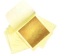 Oro Commestibile, 10 Pezzi 24k 4.3X4.3 CM Foglia Oro Alimentare per Uso Alimentare Decorazione Artigianale Perfetta per Decorare Torte Vino Gelati Uso in (30)