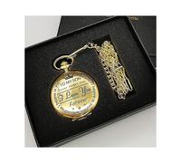 (oro con scatola) Il miglior regalo per mio figlio, orologio da tasca al quarzo, catena, collana, orologio