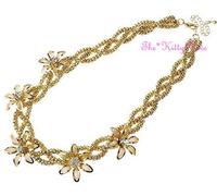 Oro Decorativo Tubolare Metallo Pizzo Rete Fiore Floreale Treccia Ghirlanda