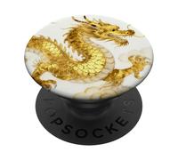 Oro Drago Cinese Modello Cinese Acquarello Asiatico Arte PopSockets PopGrip Adesivo