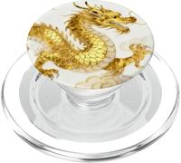 Oro Drago Cinese Modello Cinese Acquarello Asiatico Arte PopSockets PopGrip per MagSafe