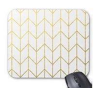 Oro e bianco ZIG zag chevron mouse pad mouse pad desktop Mousepad laptop Mousepads comfortable computer mouse Mat cute Gaming Mouse pad